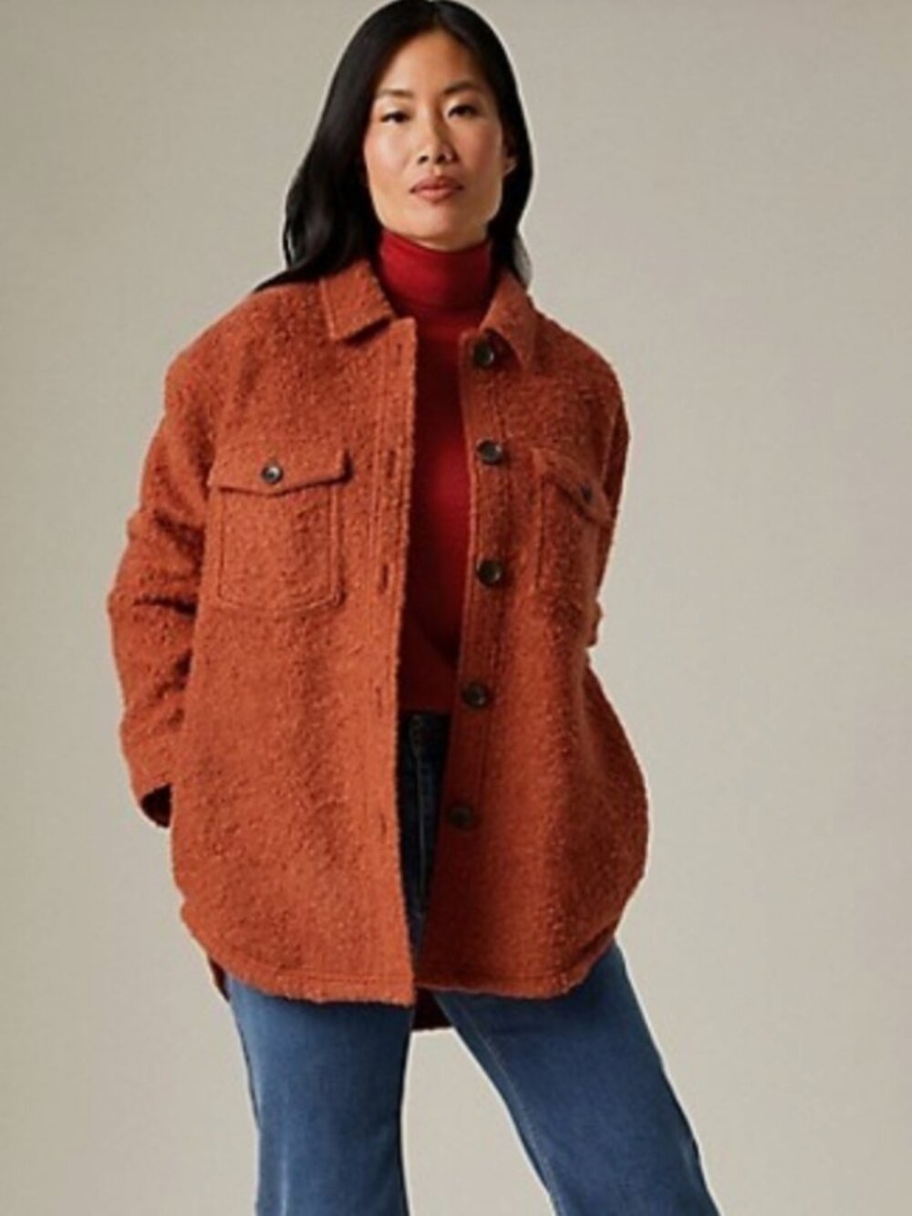 Hudson North Women's Shacket - Orange - US S